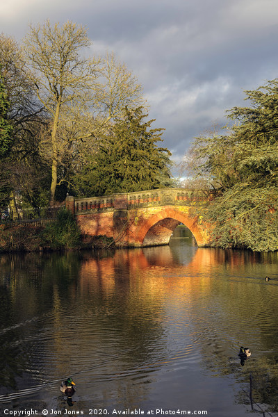 Victorian Bridge at Cannon Hill Park in Birmingham Picture Board by Jon Jones