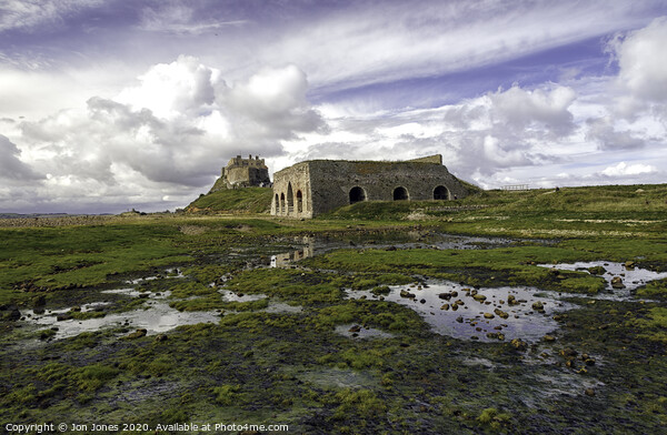 Lindisfarne and the Lime Kilns  Picture Board by Jon Jones