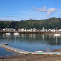Buy canvas prints of Conwy Marina from Deganwy by Andrew Bell