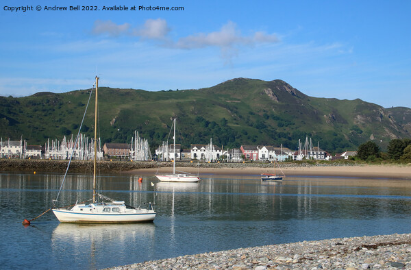 Yachts in River Conwy from Deganwy Picture Board by Andrew Bell