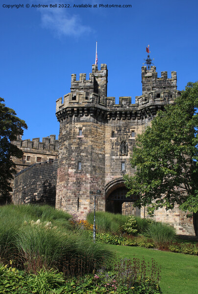 Majestic Entrance to Lancaster Castle Picture Board by Andrew Bell