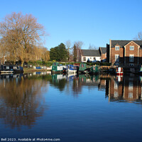 Buy canvas prints of Tithe Barn canal basin by Andrew Bell