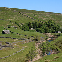 Buy canvas prints of Serene landscapes of Upper Swaledale by Andrew Bell