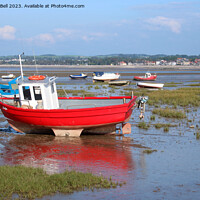 Buy canvas prints of Boats ashore Morecambe by Andrew Bell