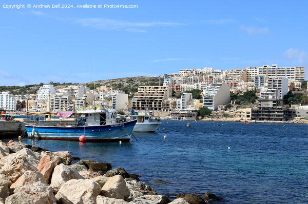 Xemxija Bay, Malta Picture Board by Andrew Bell