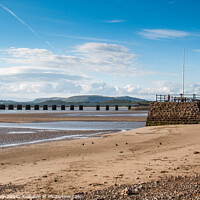 Buy canvas prints of Arnside Pier and Kent Viaduct by Liz Withey