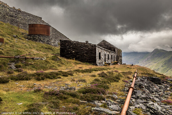 Abandoned buildings, Dinorwig, North Wales Picture Board by Liz Withey