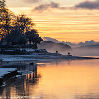Buy canvas prints of Winter Sunset, Arnside by Liz Withey