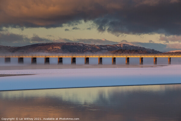 Kent Viaduct, Arnside Picture Board by Liz Withey