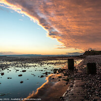 Buy canvas prints of Sunset Red Bank, Morecambe Bay by Liz Withey