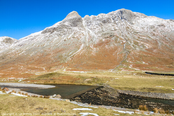 Pike of Stickle and Mickleden Dam Picture Board by Liz Withey