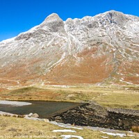 Buy canvas prints of Pike of Stickle and Mickleden Dam by Liz Withey