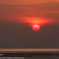 Buy canvas prints of Sunset Morecambe Bay by Liz Withey