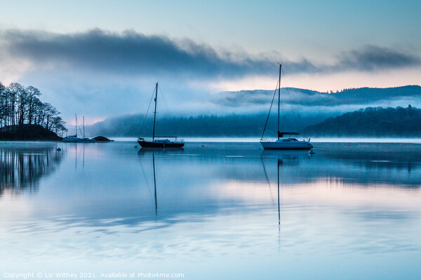Boats at Dawn Picture Board by Liz Withey