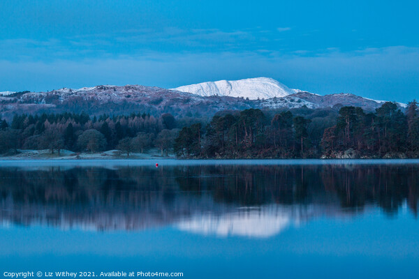 Blue Dawn, Windermere Picture Board by Liz Withey
