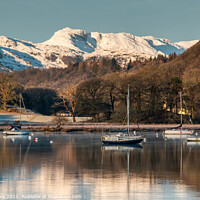 Buy canvas prints of Morning, Waterhead, Windermere by Liz Withey
