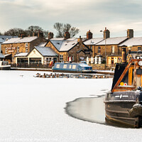 Buy canvas prints of The Canal Turn, Carnforth by Liz Withey