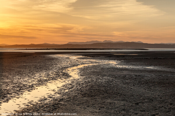 A sunset over Morecambe Bay Picture Board by Liz Withey
