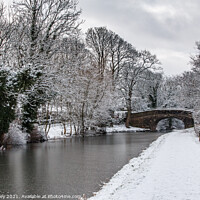 Buy canvas prints of Lancaster Canal in Winter by Liz Withey