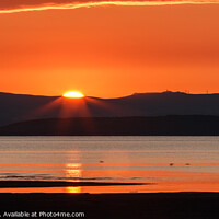 Buy canvas prints of Sunset over Morecambe Bay by Liz Withey
