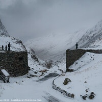 Buy canvas prints of The Blizzard, Honister Pass by Liz Withey