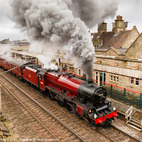 Buy canvas prints of 45699 Galatea, Carnforth Station by Liz Withey