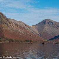 Buy canvas prints of Panorama Wast Water Padde Boarders by Liz Withey