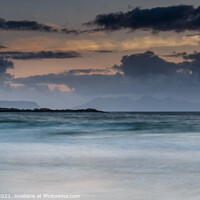 Buy canvas prints of Moody Evening Camusdarach by Liz Withey