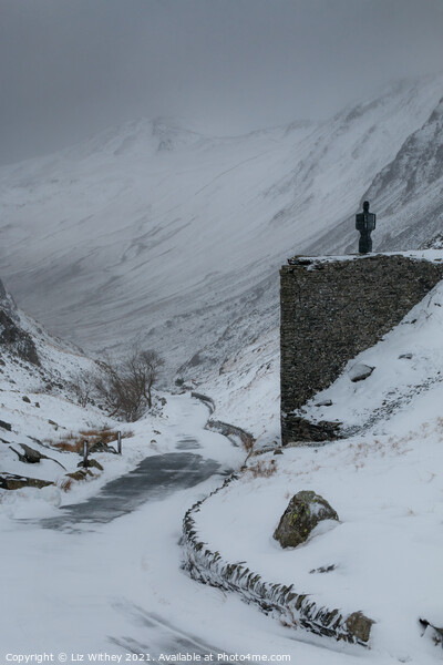 After the Blizzard, Honister Pass Picture Board by Liz Withey