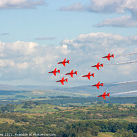 Buy canvas prints of Red Arrows, Windermere Air Show by Liz Withey