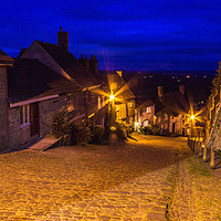 Buy canvas prints of Gold Hill at Night by Terry Lucas
