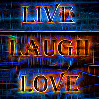 Buy canvas prints of Live Laugh Love by Craig Russell