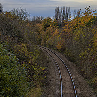 Buy canvas prints of Railway In Braunstone, Leicester by Andy Morton