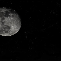 Buy canvas prints of The Moon & Stars At Night by Andy Morton