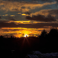 Buy canvas prints of Sun Setting Over Braunstone by Andy Morton