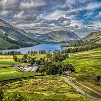 Buy canvas prints of View Over Lake Buttermere by Andy Morton