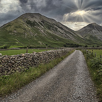 Buy canvas prints of Wasdale Head Looking Towards Scafell Pike  by Andy Morton