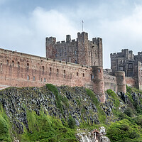 Buy canvas prints of Majestic Bamburgh Fortress by James Marsden