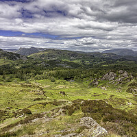 Buy canvas prints of View from the top of Holme Fell by James Marsden