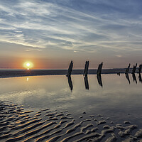 Buy canvas prints of A Breathtaking Sunset at South Walney by James Marsden