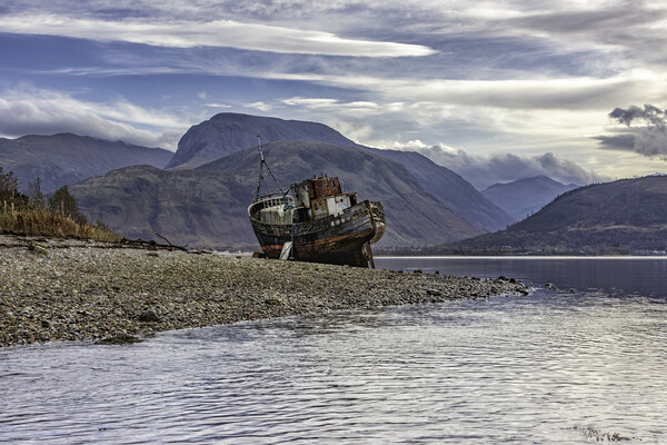 The Haunting Corpach Wreck Picture Board by James Marsden