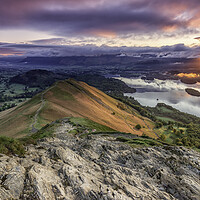 Buy canvas prints of Majestic Sunrise over Derwent Water by James Marsden