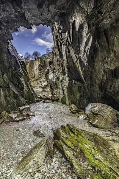 Hodge Close quarry cave Picture Board by James Marsden