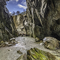 Buy canvas prints of Hodge Close quarry cave by James Marsden