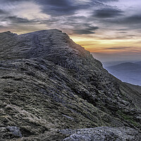 Buy canvas prints of Colours in the sky over Blencathra  by James Marsden