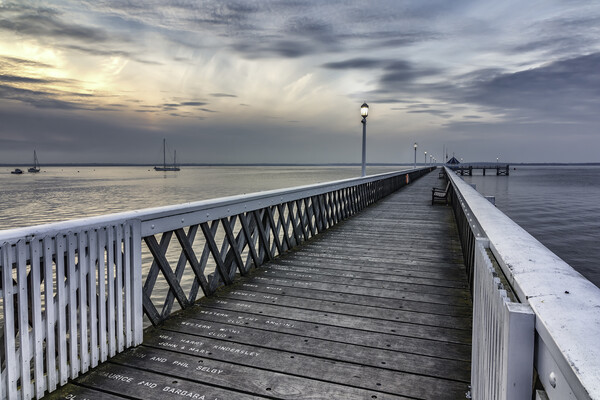 Yarmouth Pier Sunset Landscape Picture Board by James Marsden