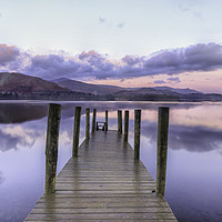 Buy canvas prints of Derwent Water Jetty at Sunrise  by James Marsden