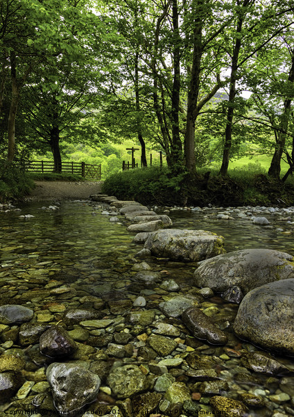 Crossing the Rosthwaite River Picture Board by James Marsden