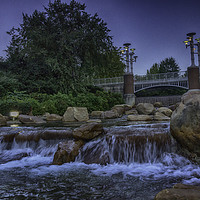 Buy canvas prints of Worlds Fair Park Waterfalls by James Marsden
