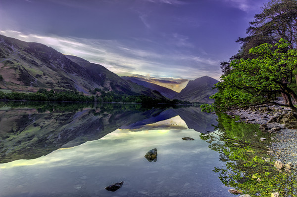 Captivating Sunrise at Buttermere Water Picture Board by James Marsden